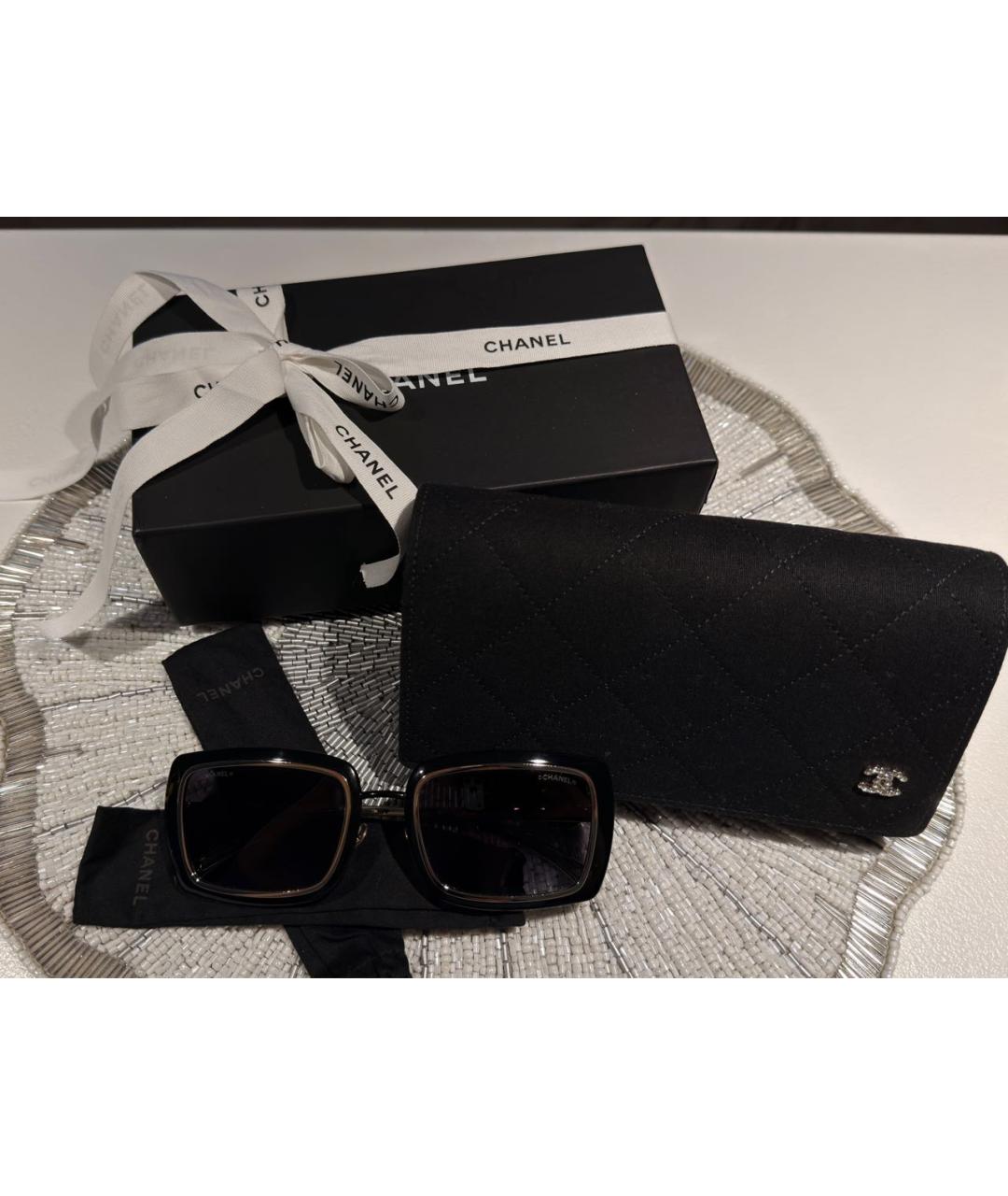 CHANEL Черные солнцезащитные очки, фото 4