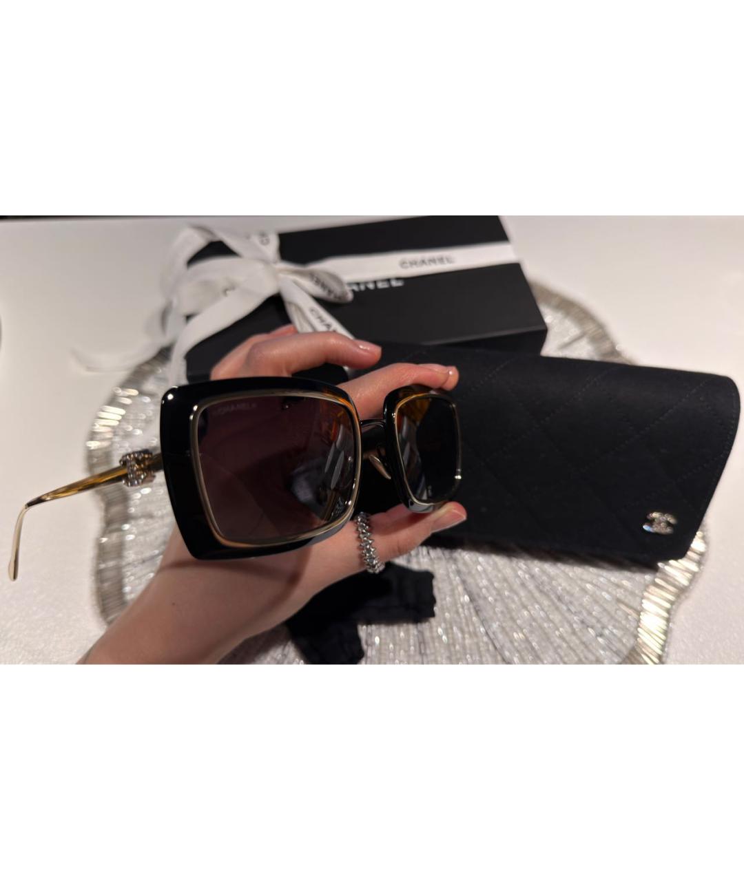 CHANEL Черные солнцезащитные очки, фото 2