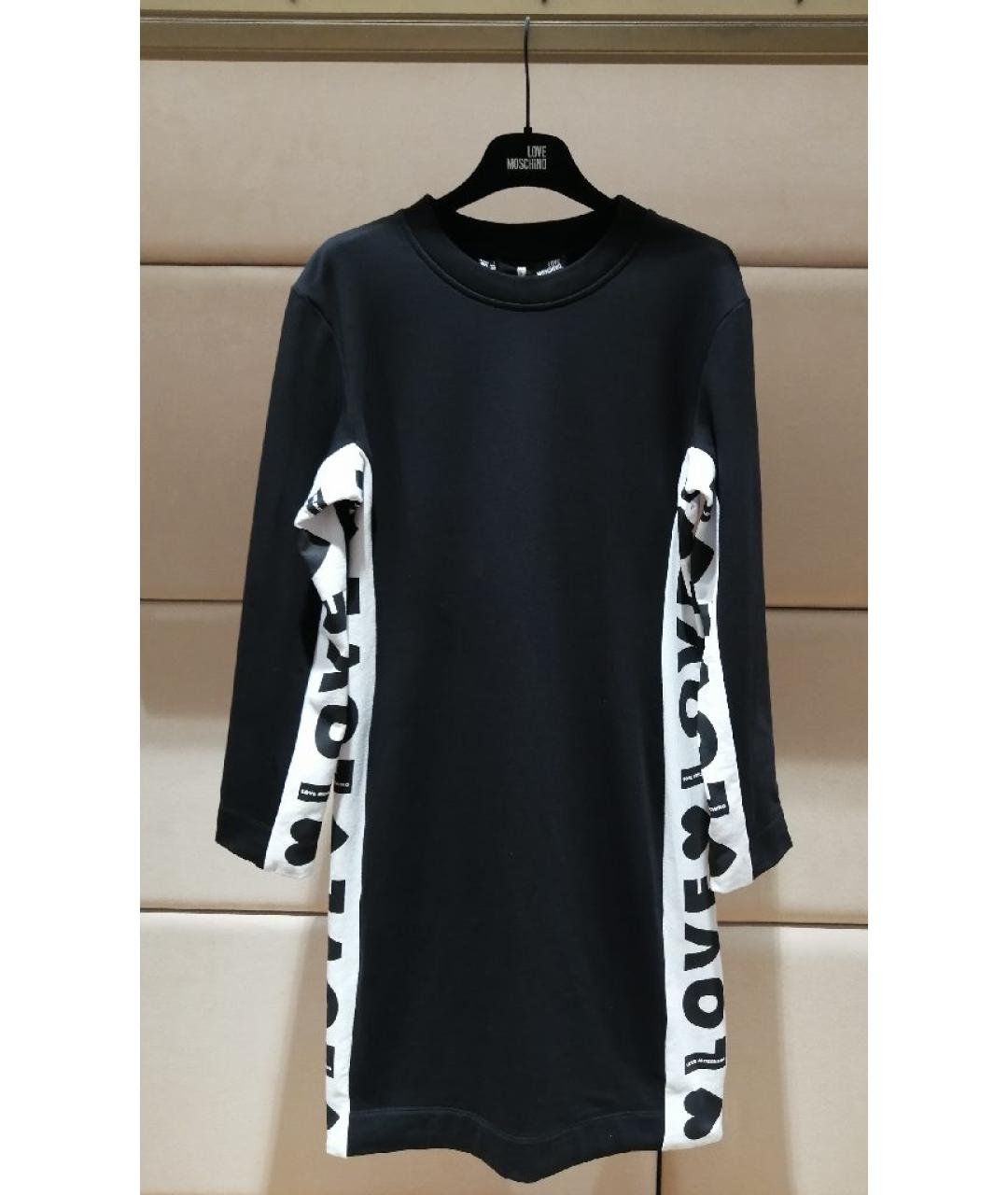 LOVE MOSCHINO Черное повседневное платье, фото 3