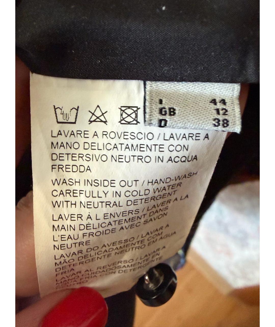 PINKO Черное шелковое коктейльное платье, фото 4