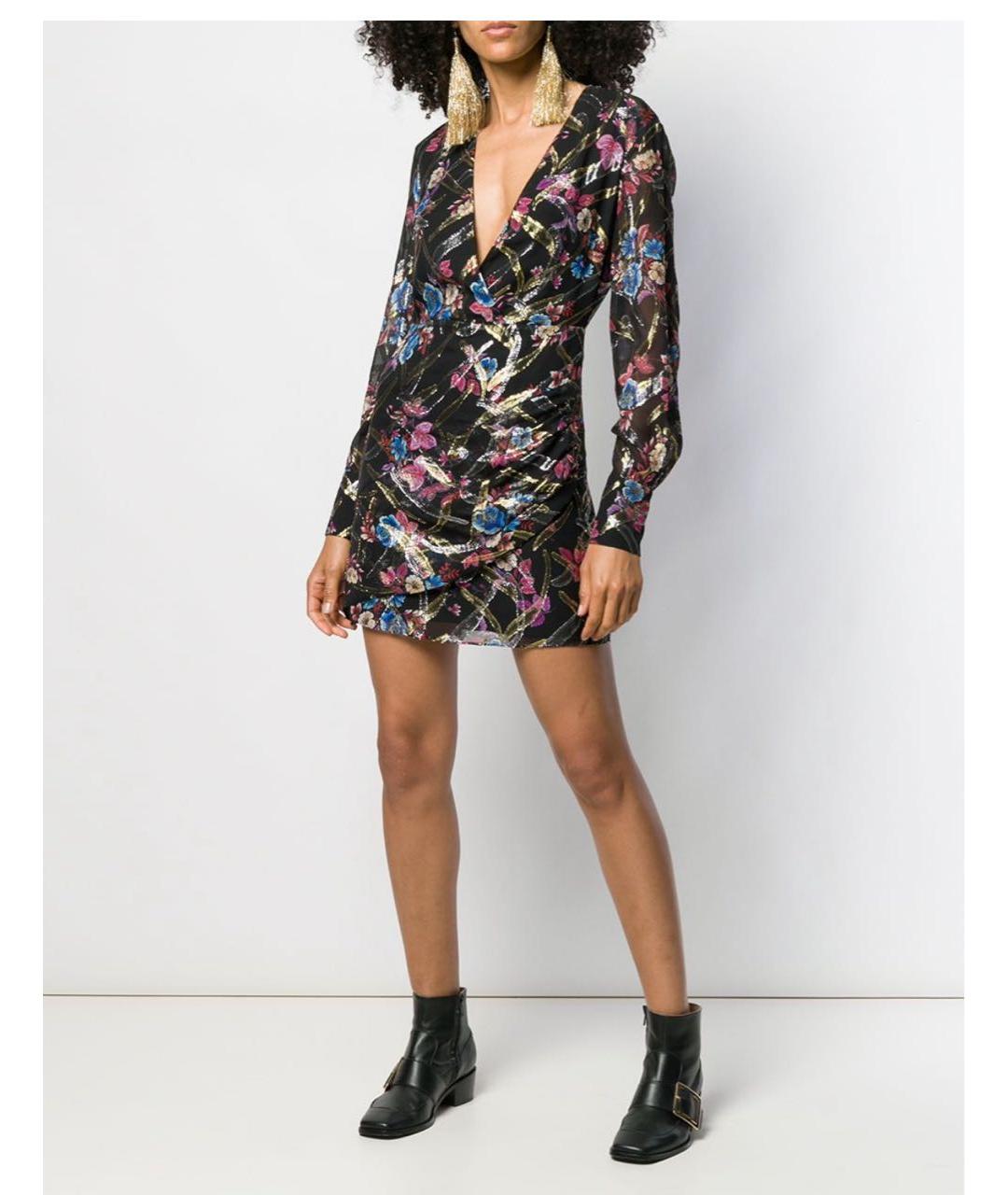 PINKO Черное шелковое коктейльное платье, фото 7