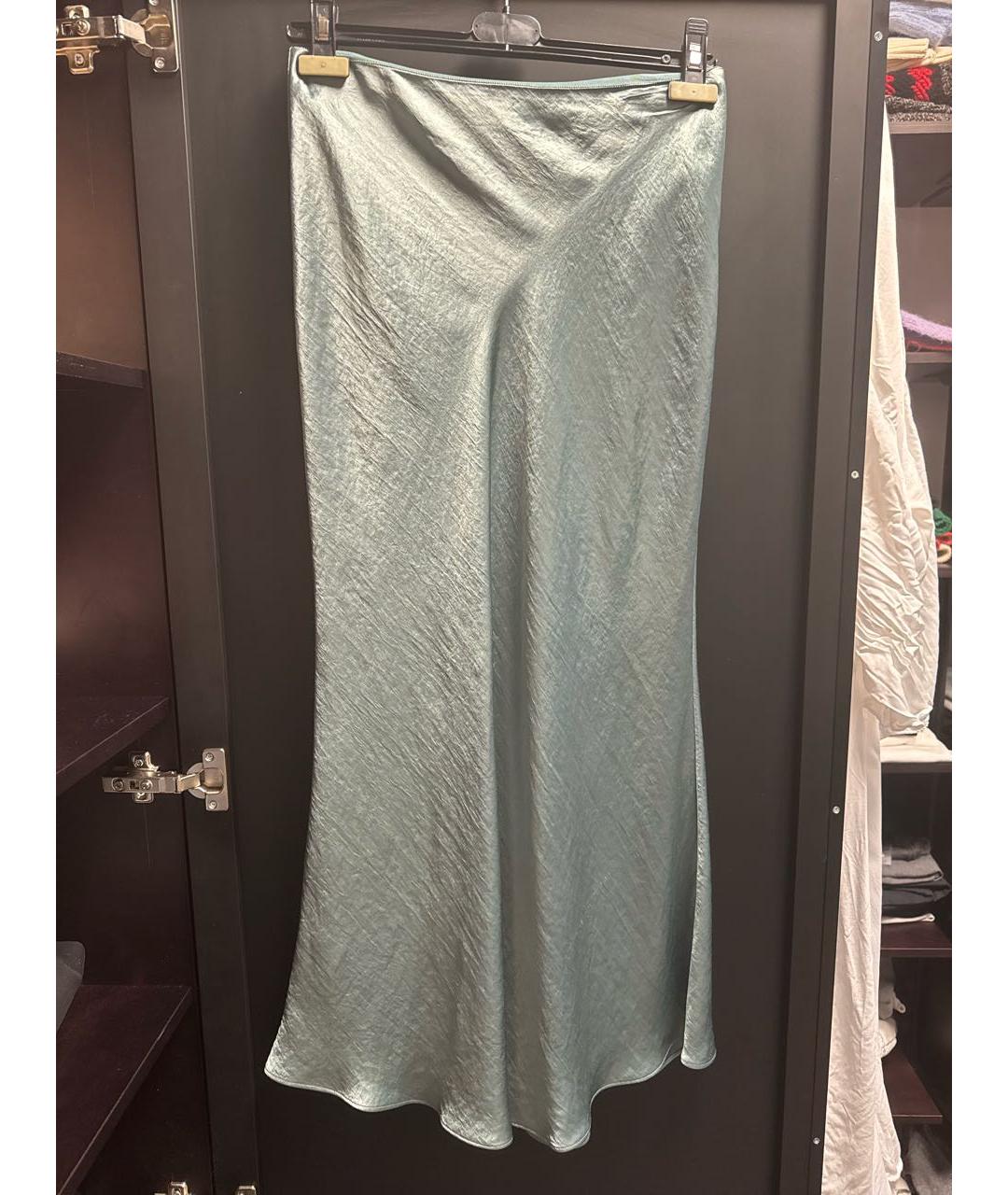 HUGO BOSS Зеленая ацетатная юбка миди, фото 6