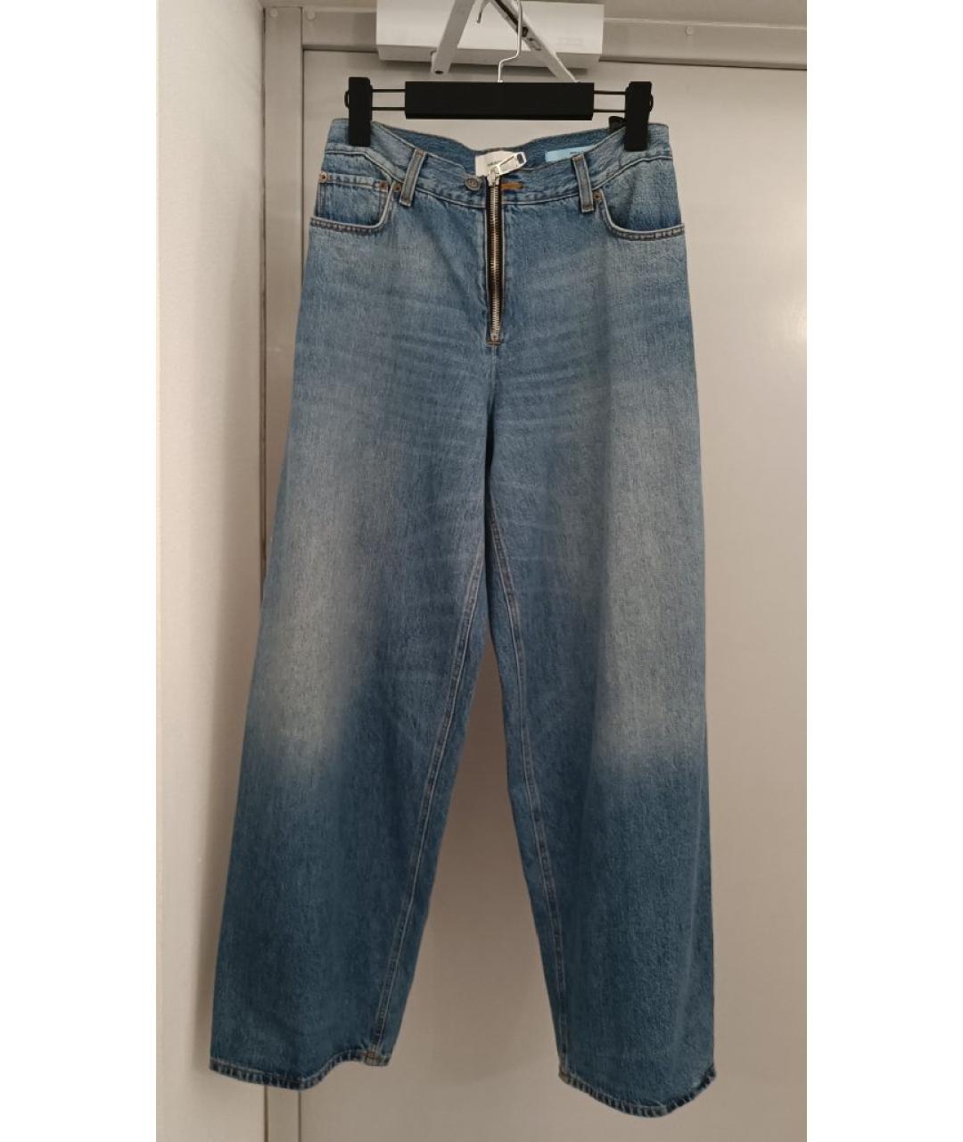 HAIKURE Синие хлопковые прямые джинсы, фото 8