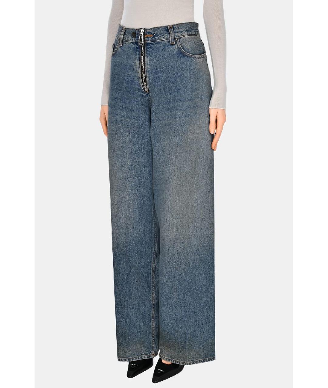 HAIKURE Синие хлопковые прямые джинсы, фото 7