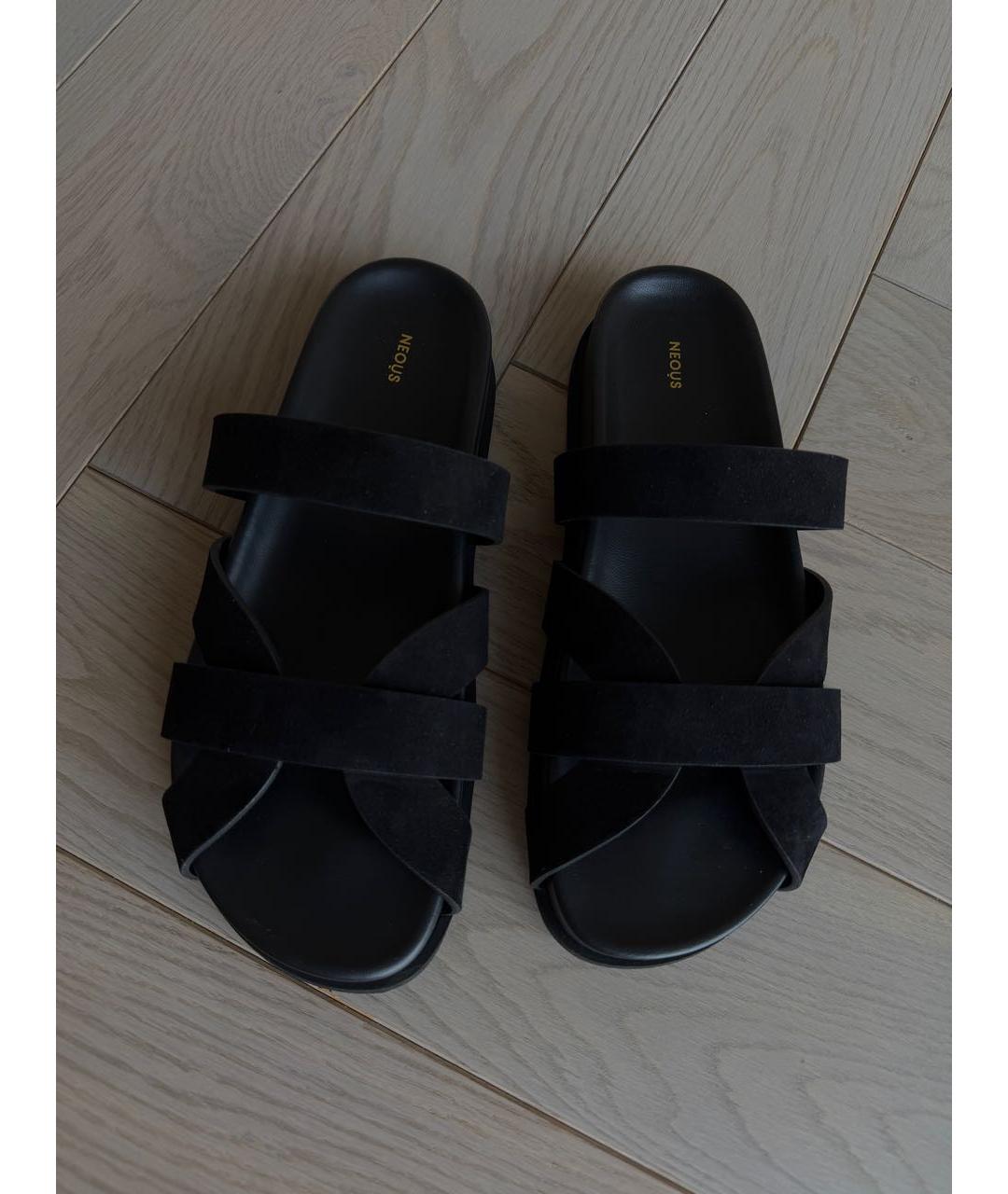 NEOUS Черные замшевые сандалии, фото 4