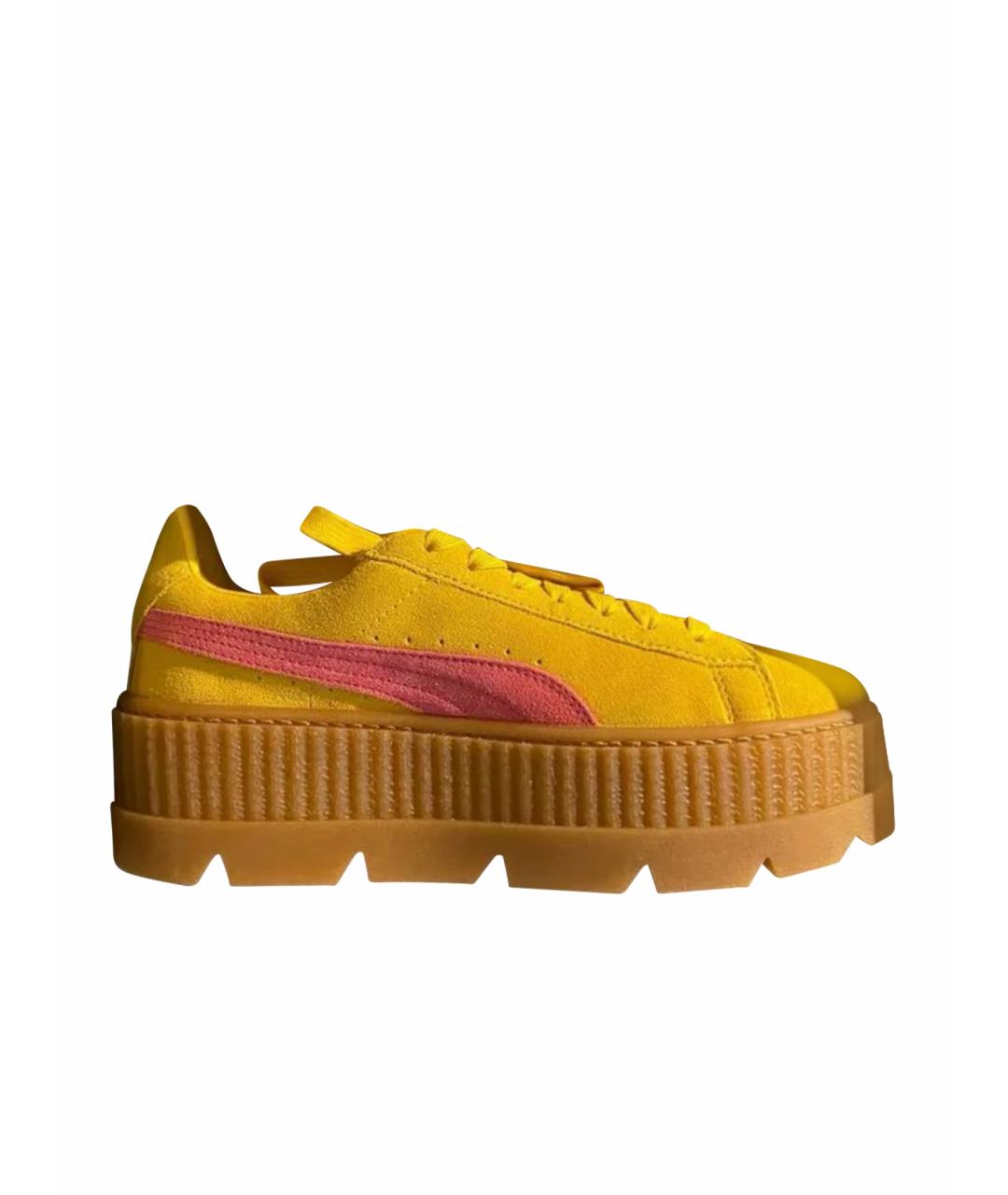 FENTY X PUMA Желтые замшевые кроссовки, фото 1