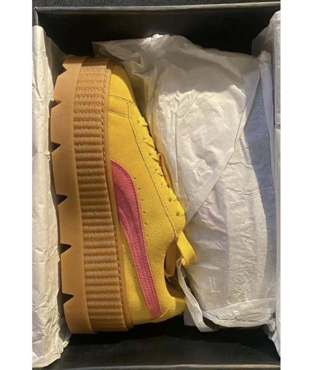 FENTY X PUMA Желтые замшевые кроссовки, фото 6