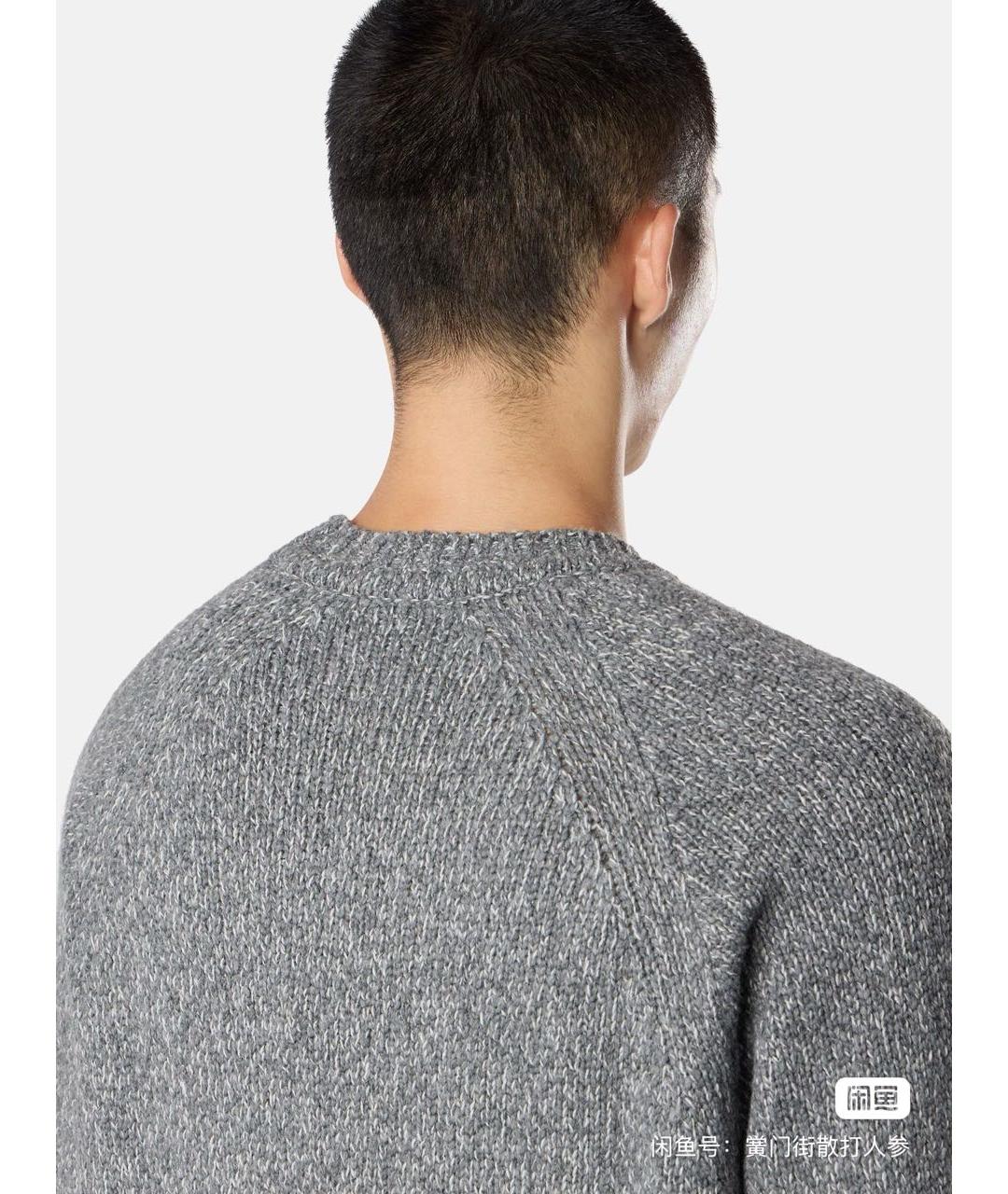 STONE ISLAND Серый шерстяной джемпер / свитер, фото 3