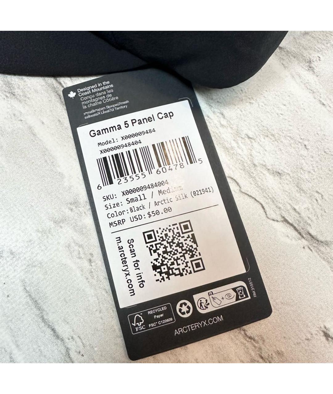 ARCTERYX Черная синтетическая кепка/бейсболка, фото 4