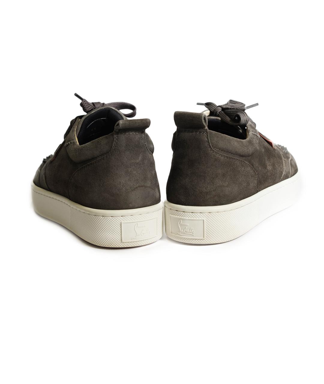 CHRISTIAN LOUBOUTIN Серые замшевые низкие кроссовки / кеды, фото 5