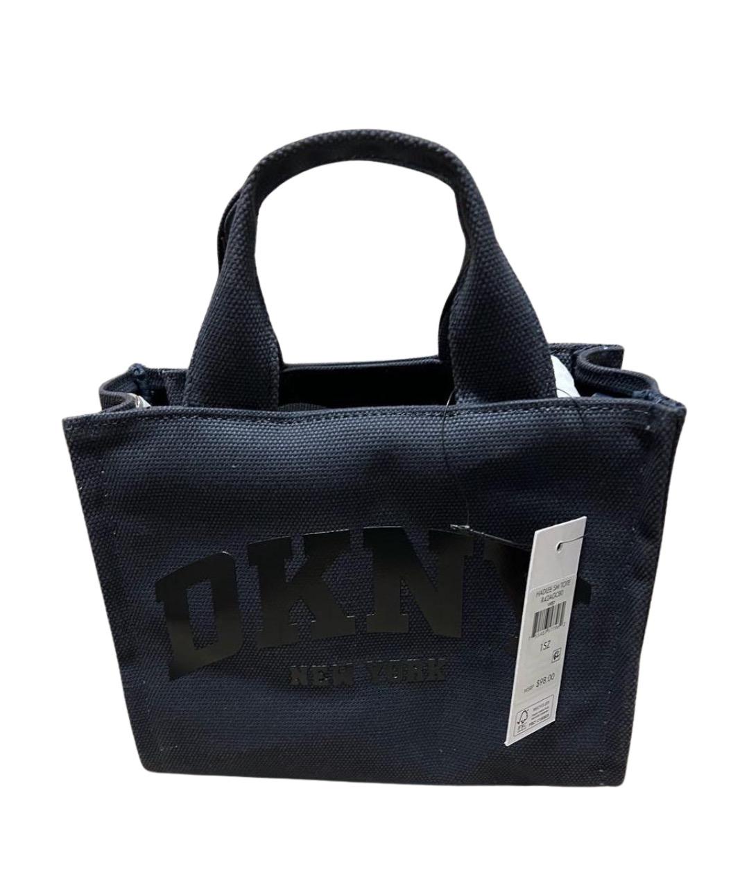 DKNY Темно-синяя тканевая сумка тоут, фото 1