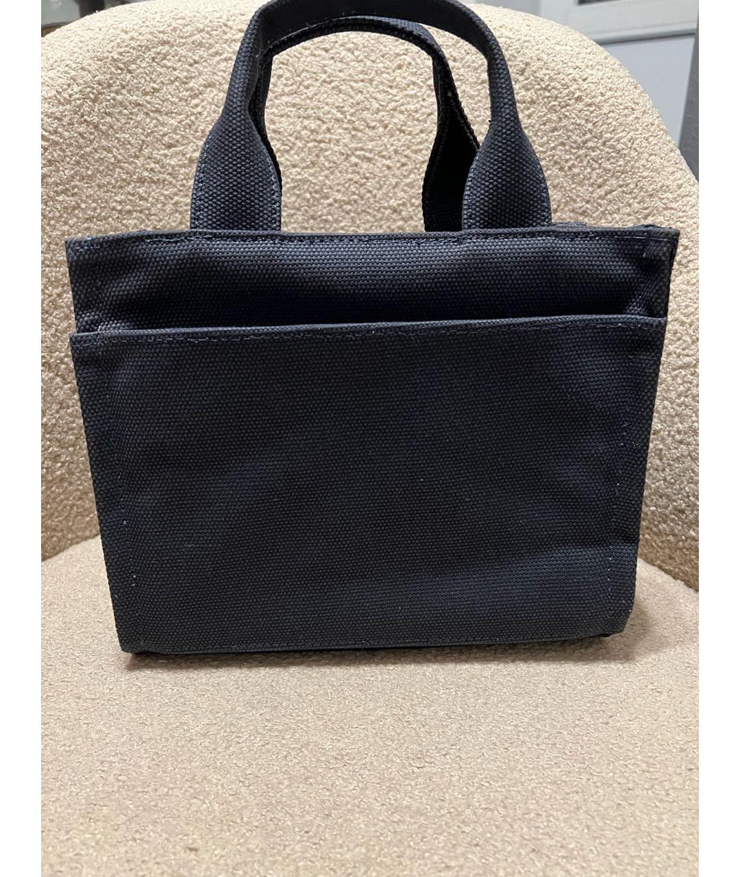 DKNY Темно-синяя тканевая сумка тоут, фото 3