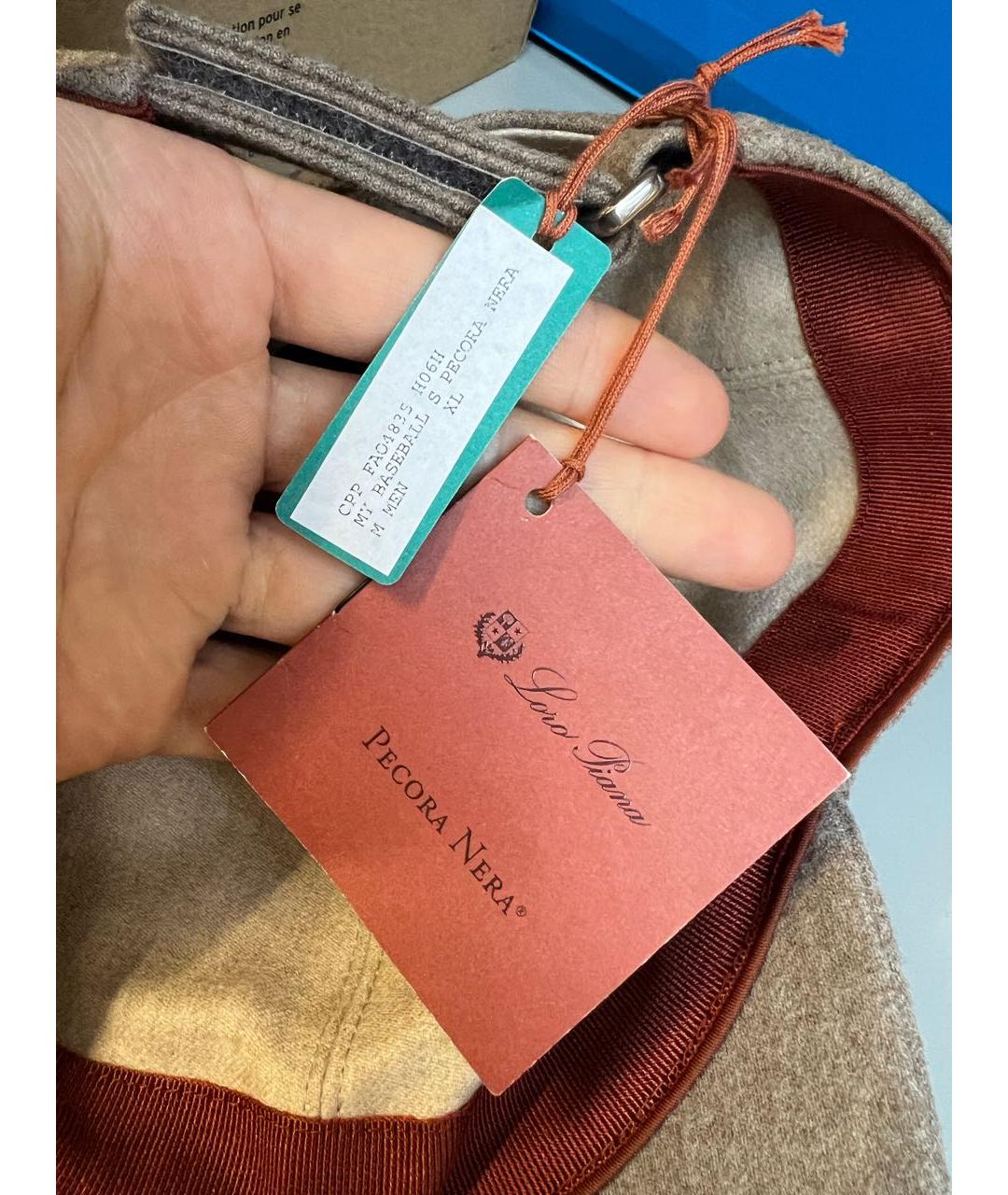 LORO PIANA Бежевая шерстяная кепка/бейсболка, фото 4