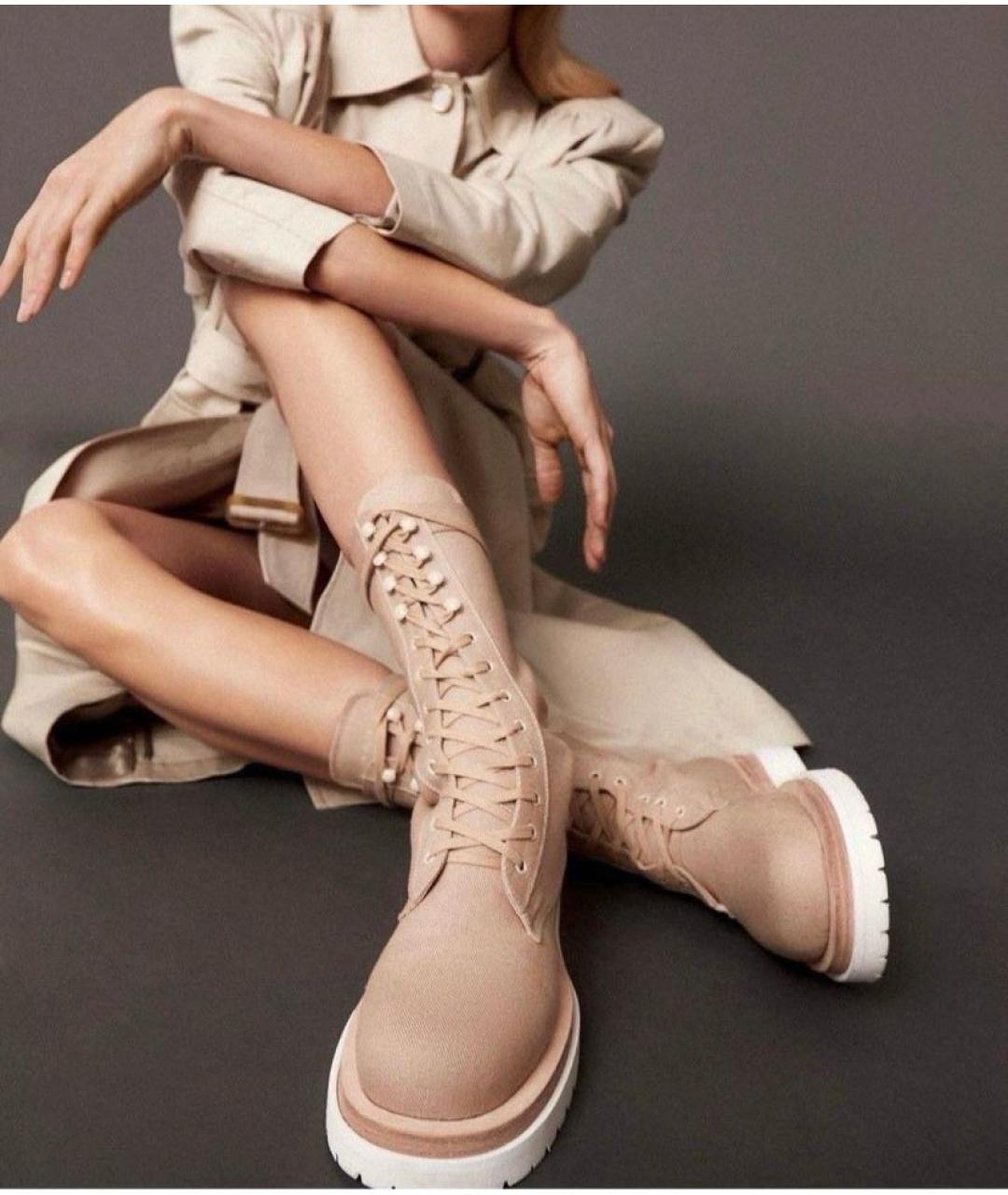 MAGDA BUTRYM Бежевые текстильные ботинки, фото 3