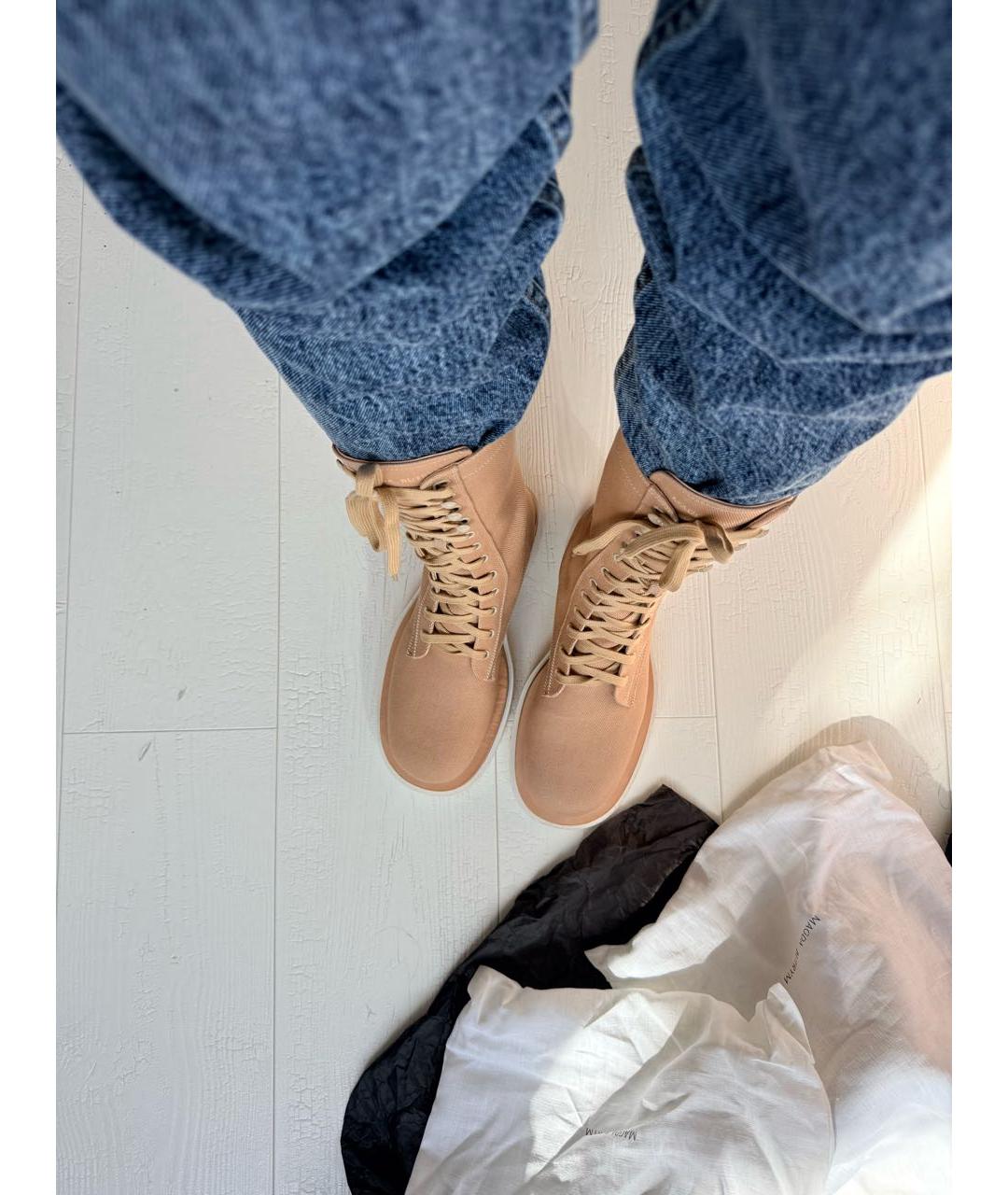 MAGDA BUTRYM Бежевые текстильные ботинки, фото 6