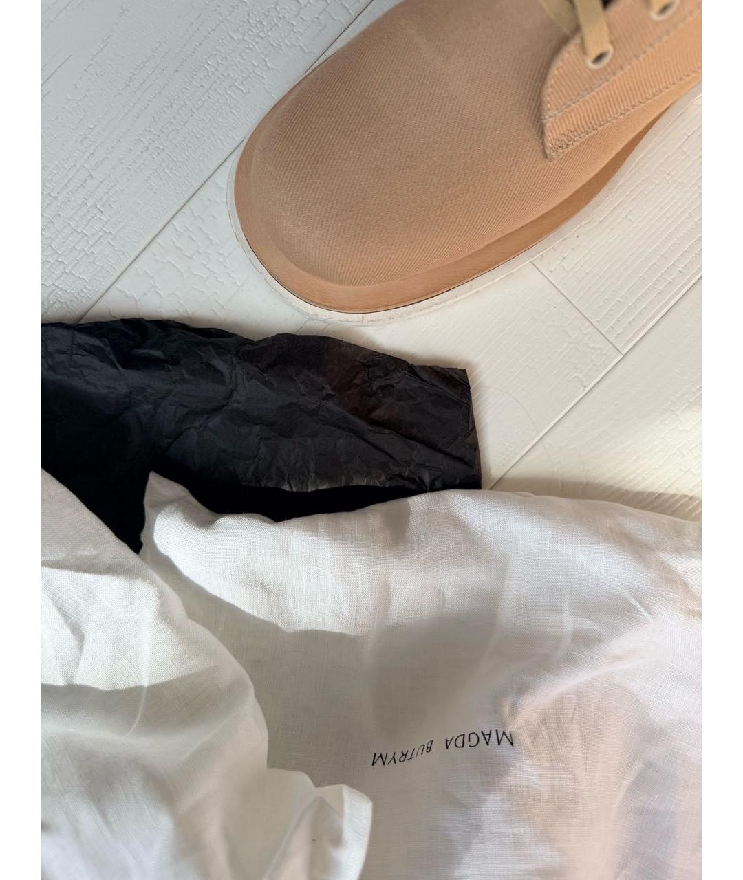 MAGDA BUTRYM Бежевые текстильные ботинки, фото 4