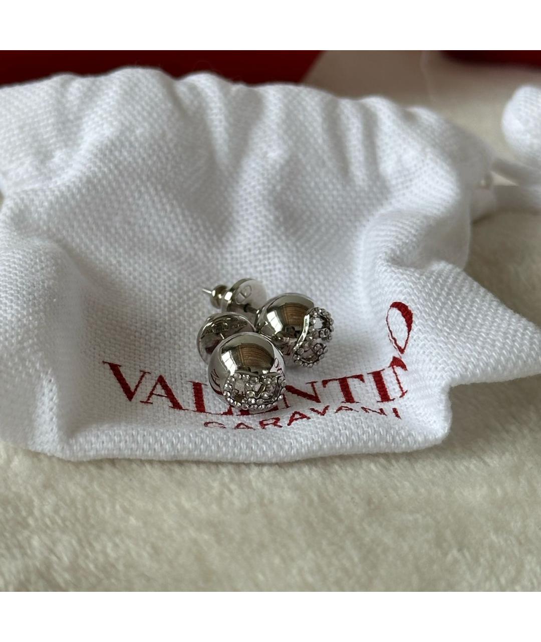 VALENTINO Серебряные металлические серьги, фото 2