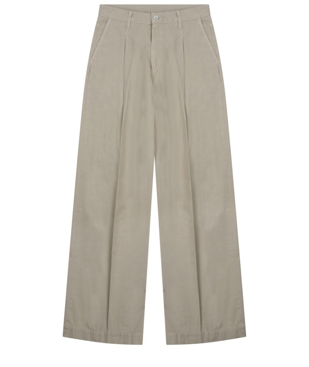 NINE IN THE MORNING Бежевые хлопковые прямые брюки, фото 1