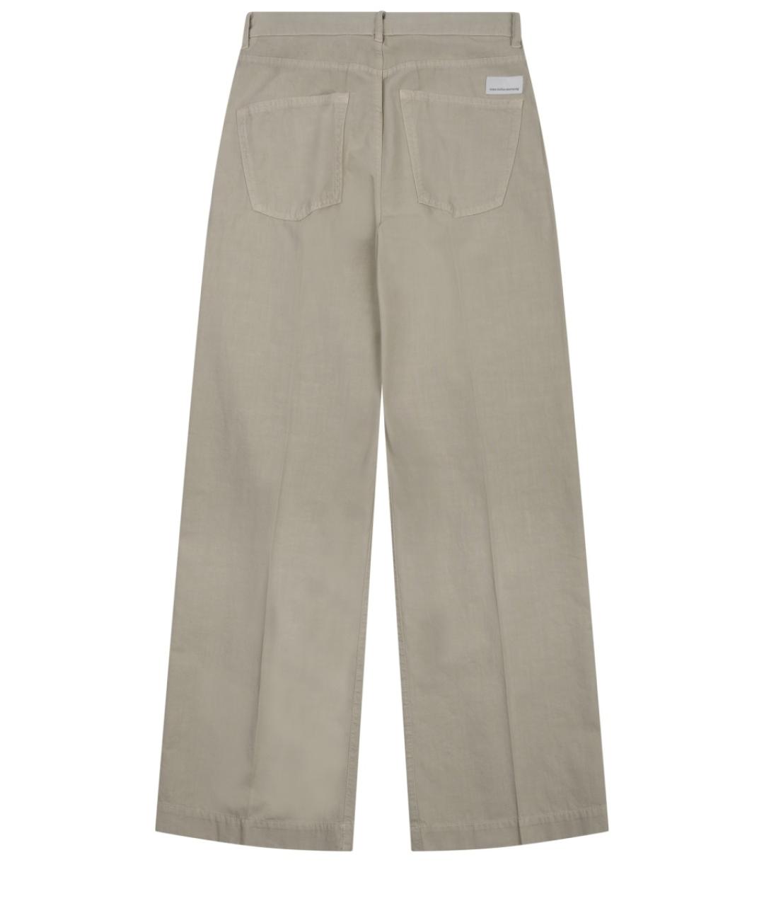 NINE IN THE MORNING Бежевые хлопковые прямые брюки, фото 2