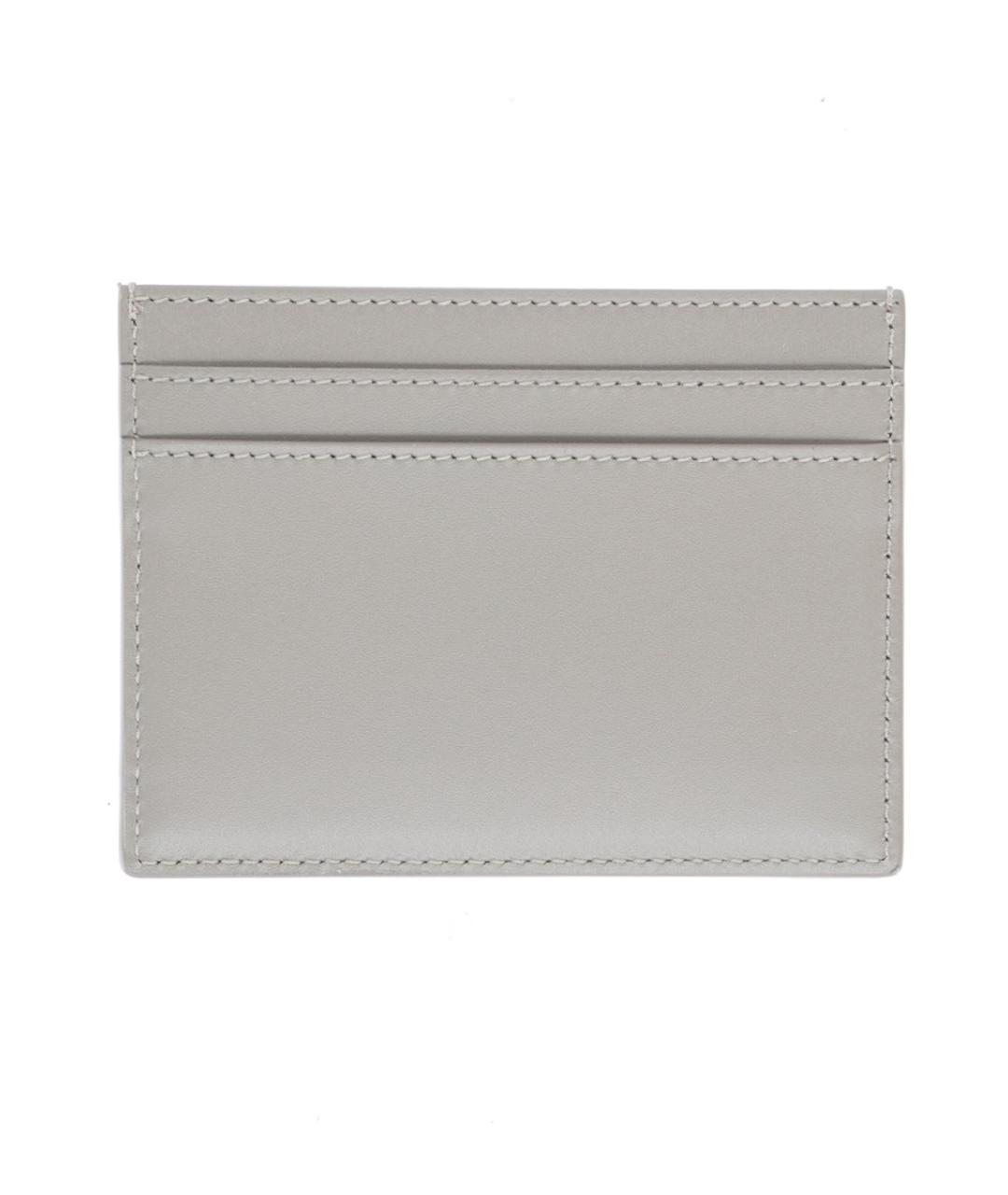 SAINT LAURENT Бежевый кожаный кардхолдер, фото 2