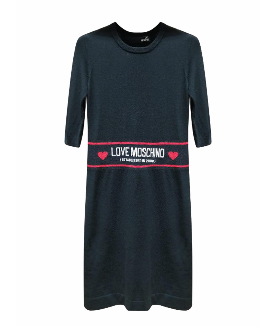 LOVE MOSCHINO Черное повседневное платье, фото 1