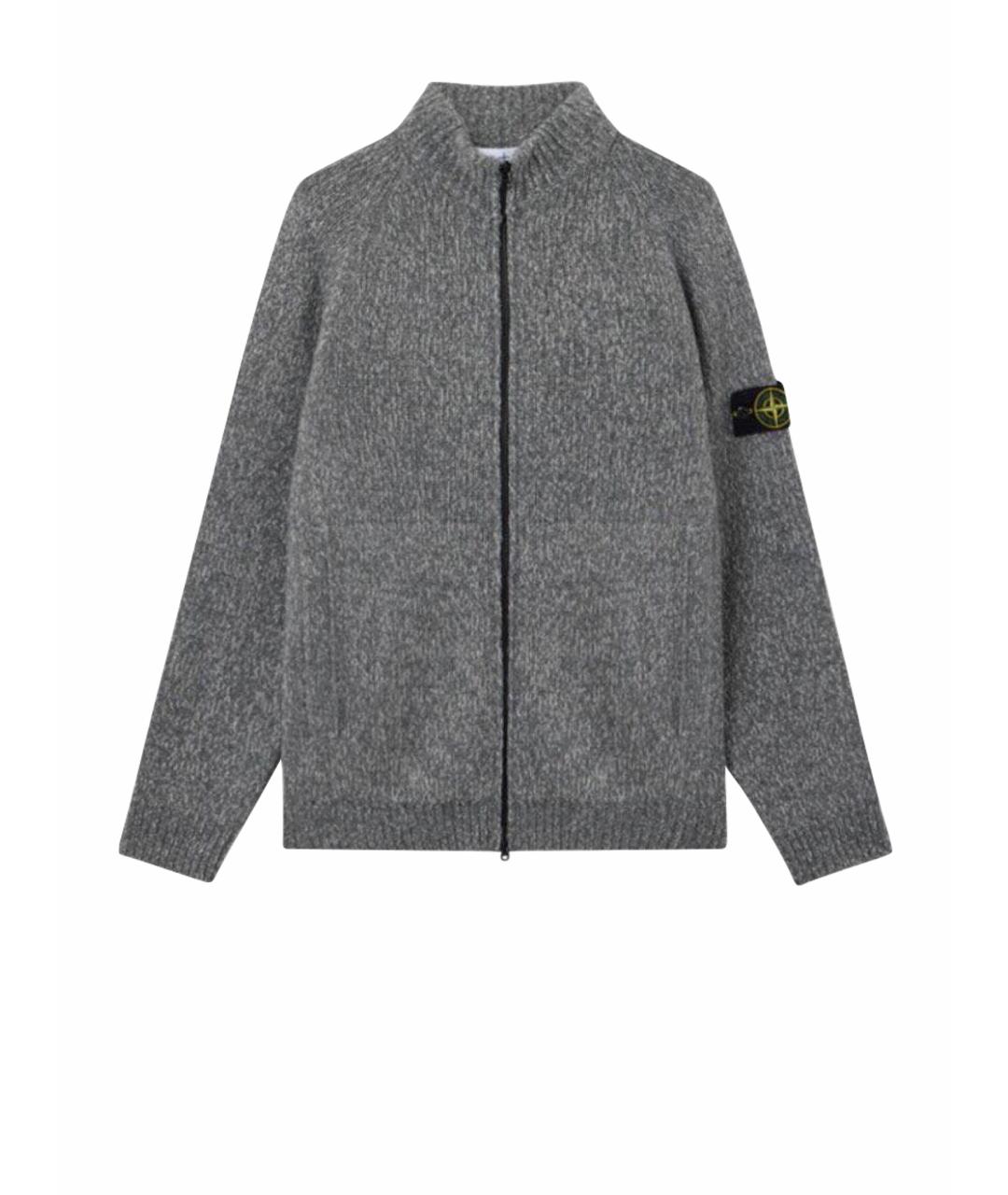 STONE ISLAND Серый шерстяной джемпер / свитер, фото 1