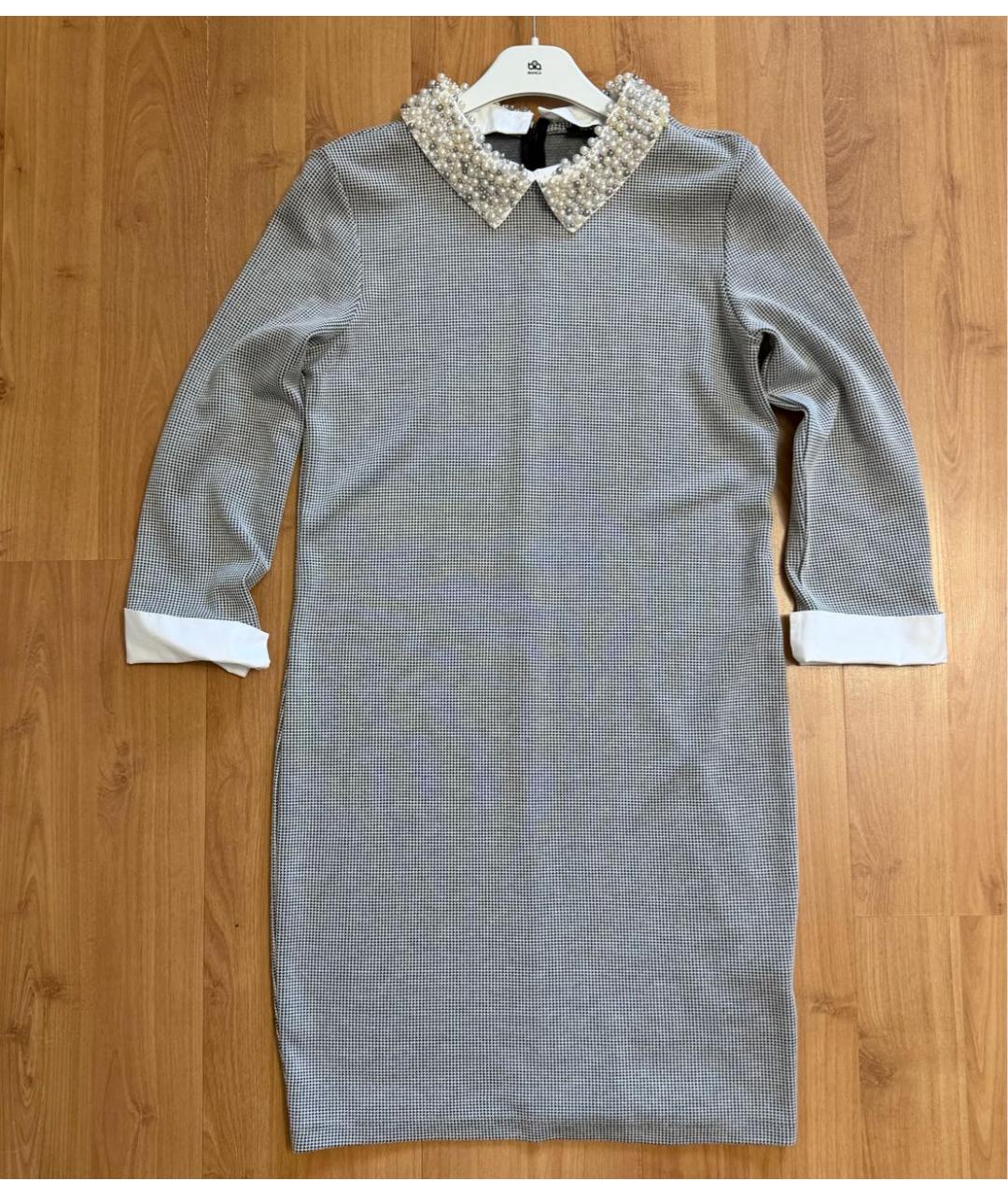 MAX&CO Серое полиэстеровое повседневное платье, фото 7