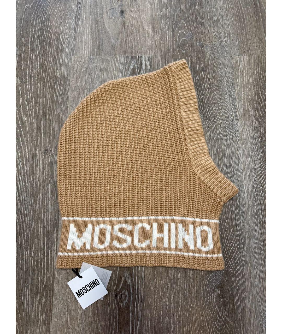 MOSCHINO Коричневый шерстяной капюшон, фото 6