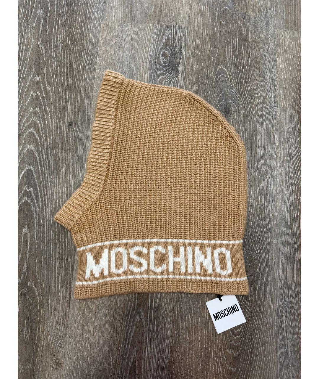 MOSCHINO Коричневый шерстяной капюшон, фото 5