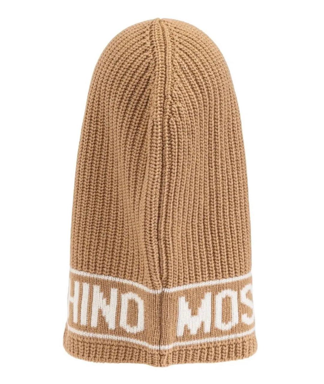 MOSCHINO Коричневый шерстяной капюшон, фото 2