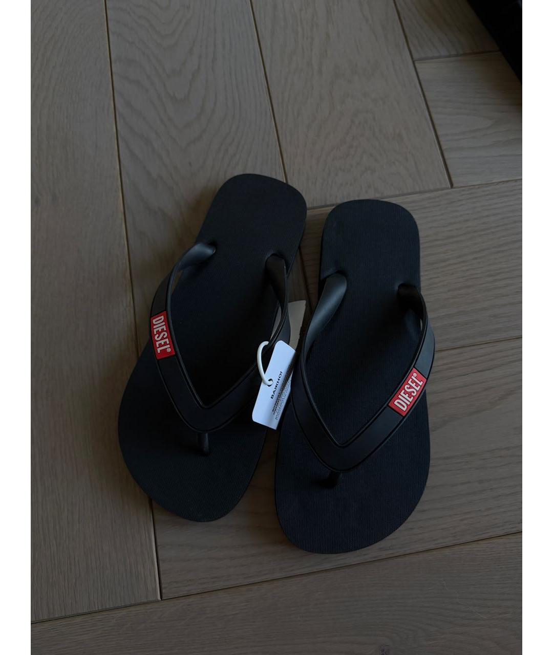 DIESEL Черные шлепанцы, фото 3