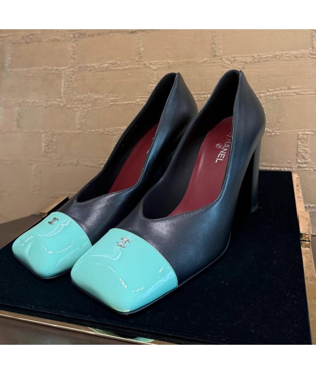 CHANEL Черные кожаные туфли, фото 4
