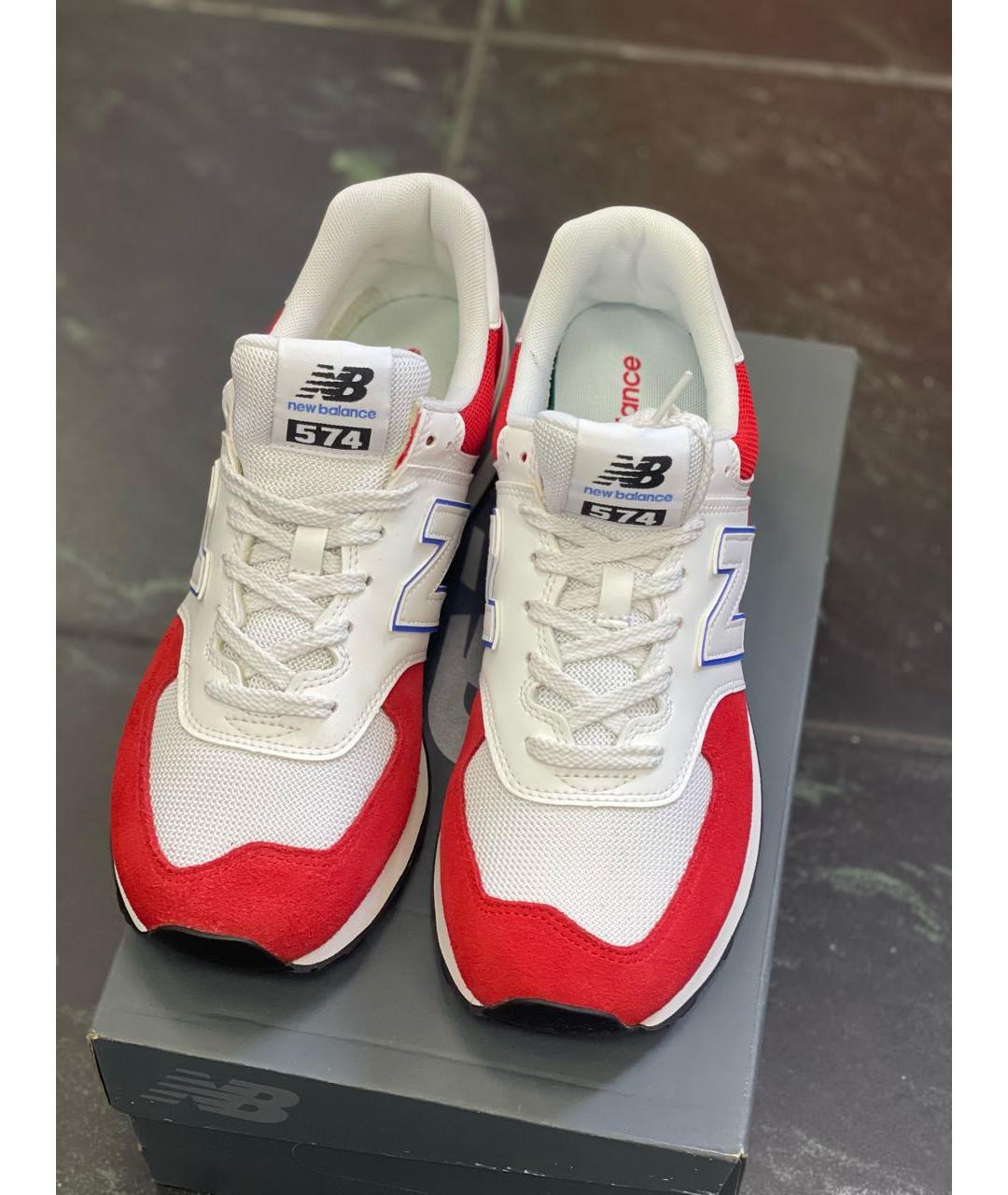 NEW BALANCE Красные замшевые низкие кроссовки / кеды, фото 4