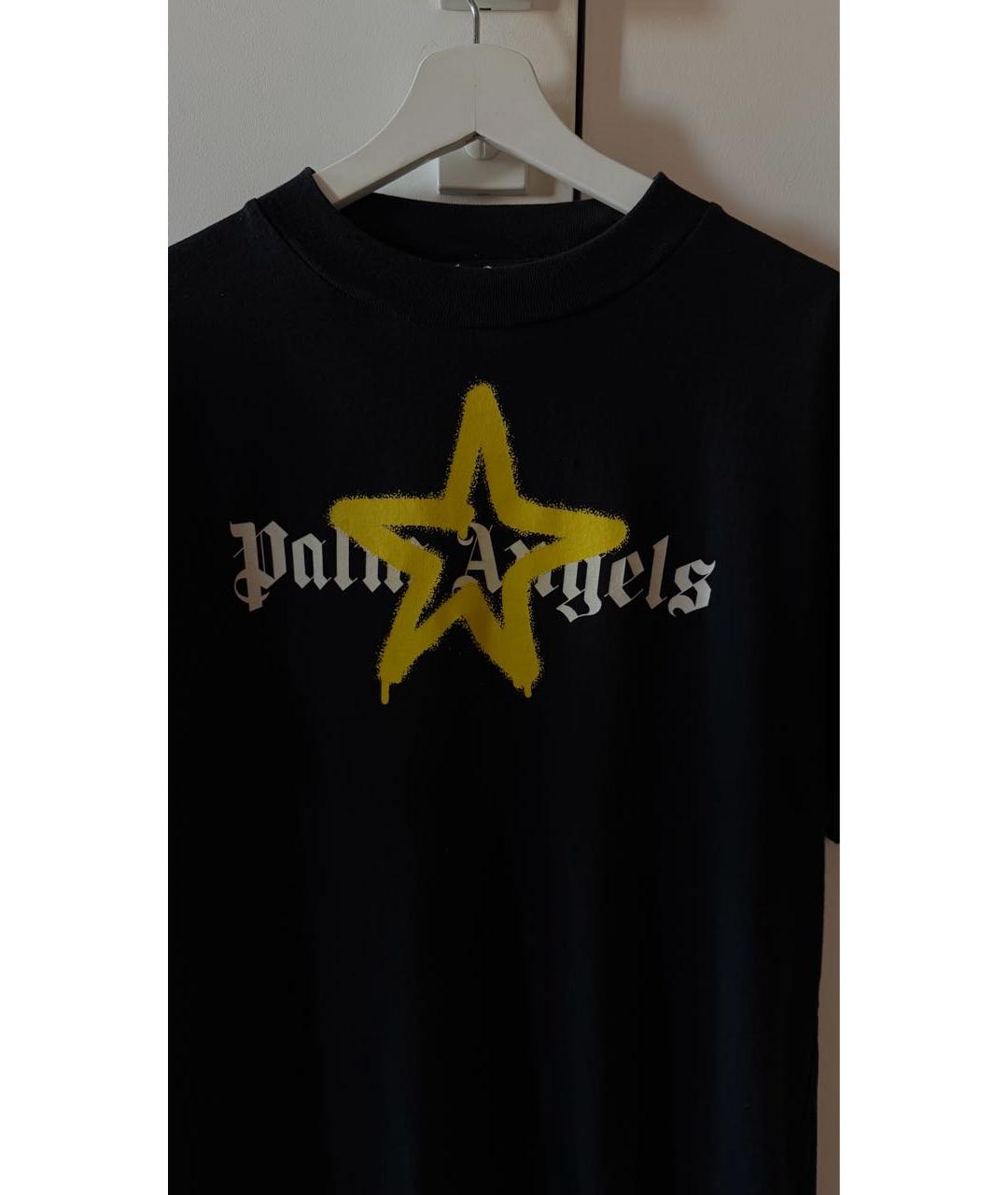 PALM ANGELS Черная хлопковая футболка, фото 6