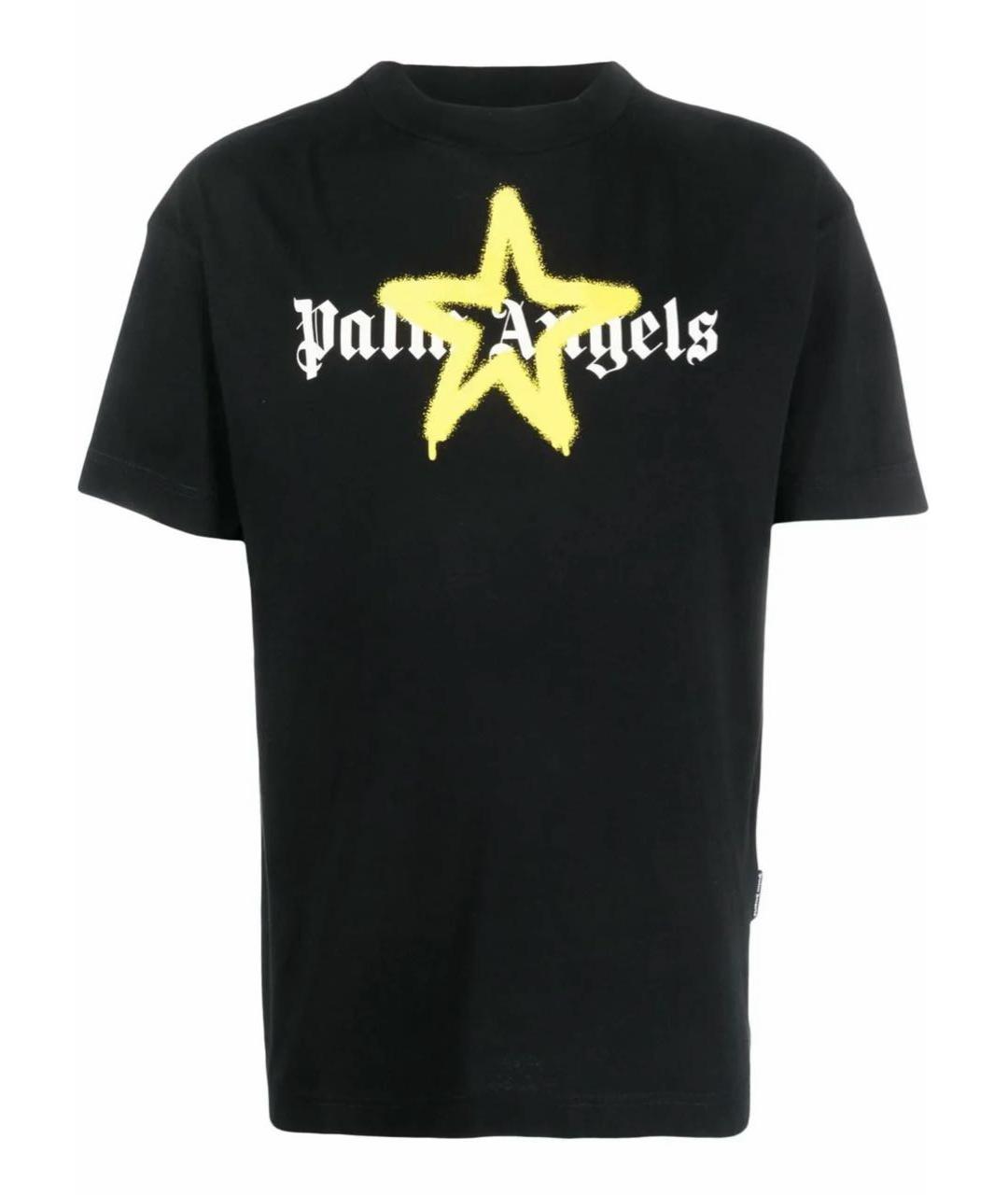 PALM ANGELS Черная хлопковая футболка, фото 1