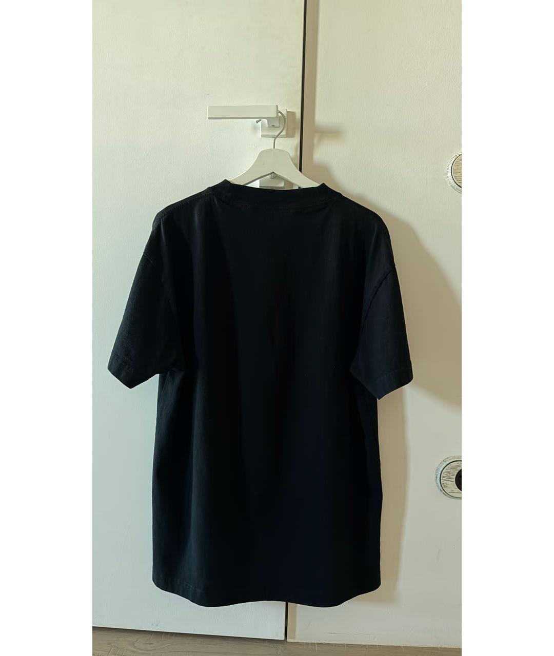 PALM ANGELS Черная хлопковая футболка, фото 7
