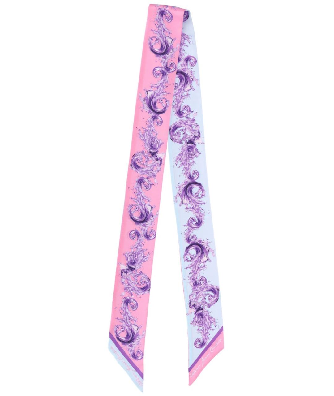 VERSACE JEANS COUTURE Розовый шелковый платок, фото 1