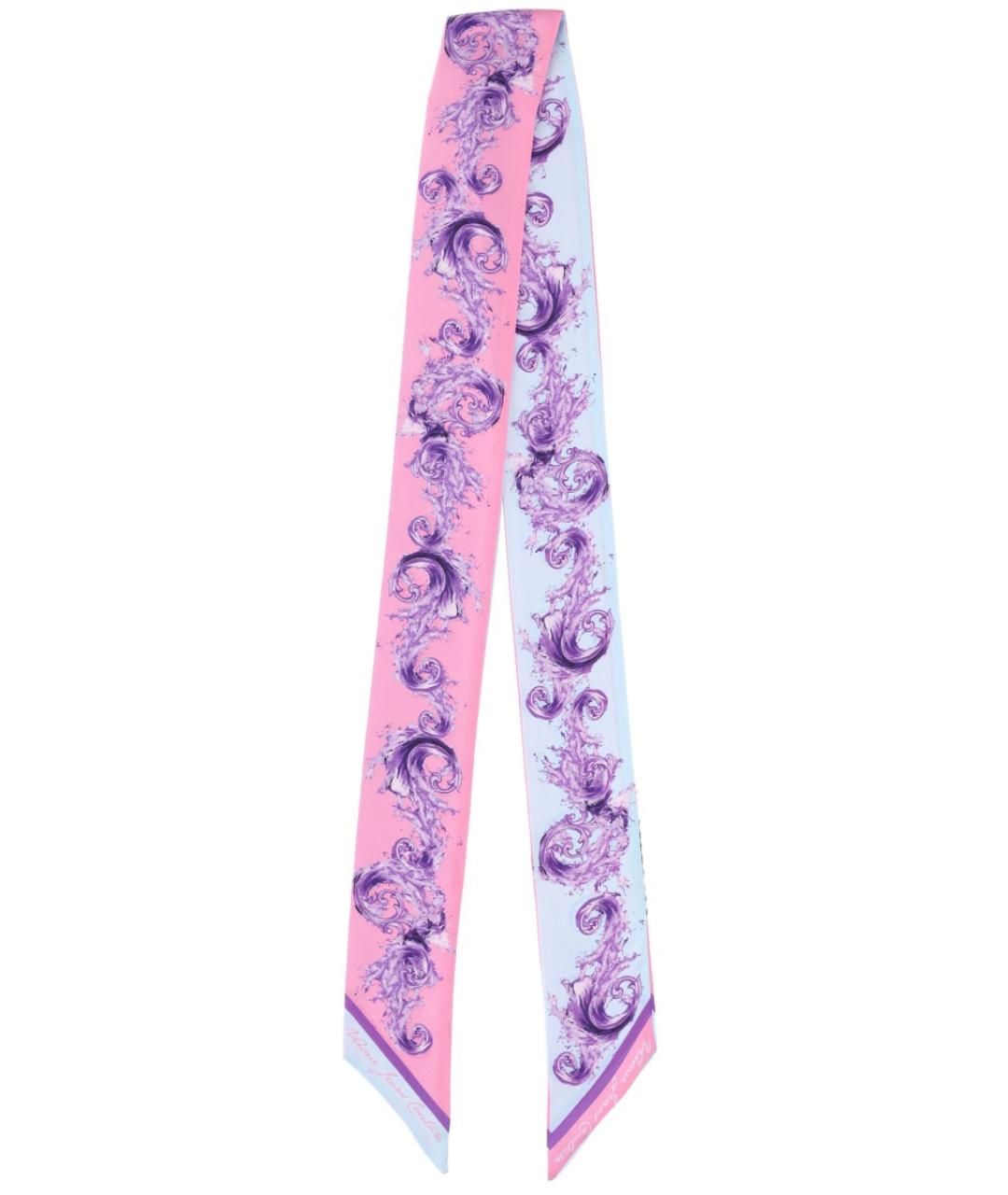 VERSACE JEANS COUTURE Розовый шелковый платок, фото 2