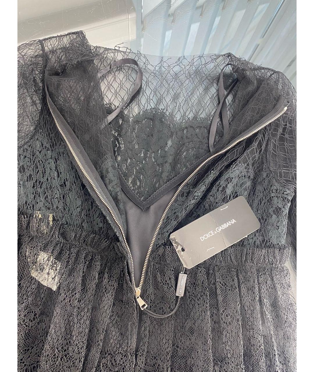 DOLCE&GABBANA Черное полиамидовое вечернее платье, фото 3