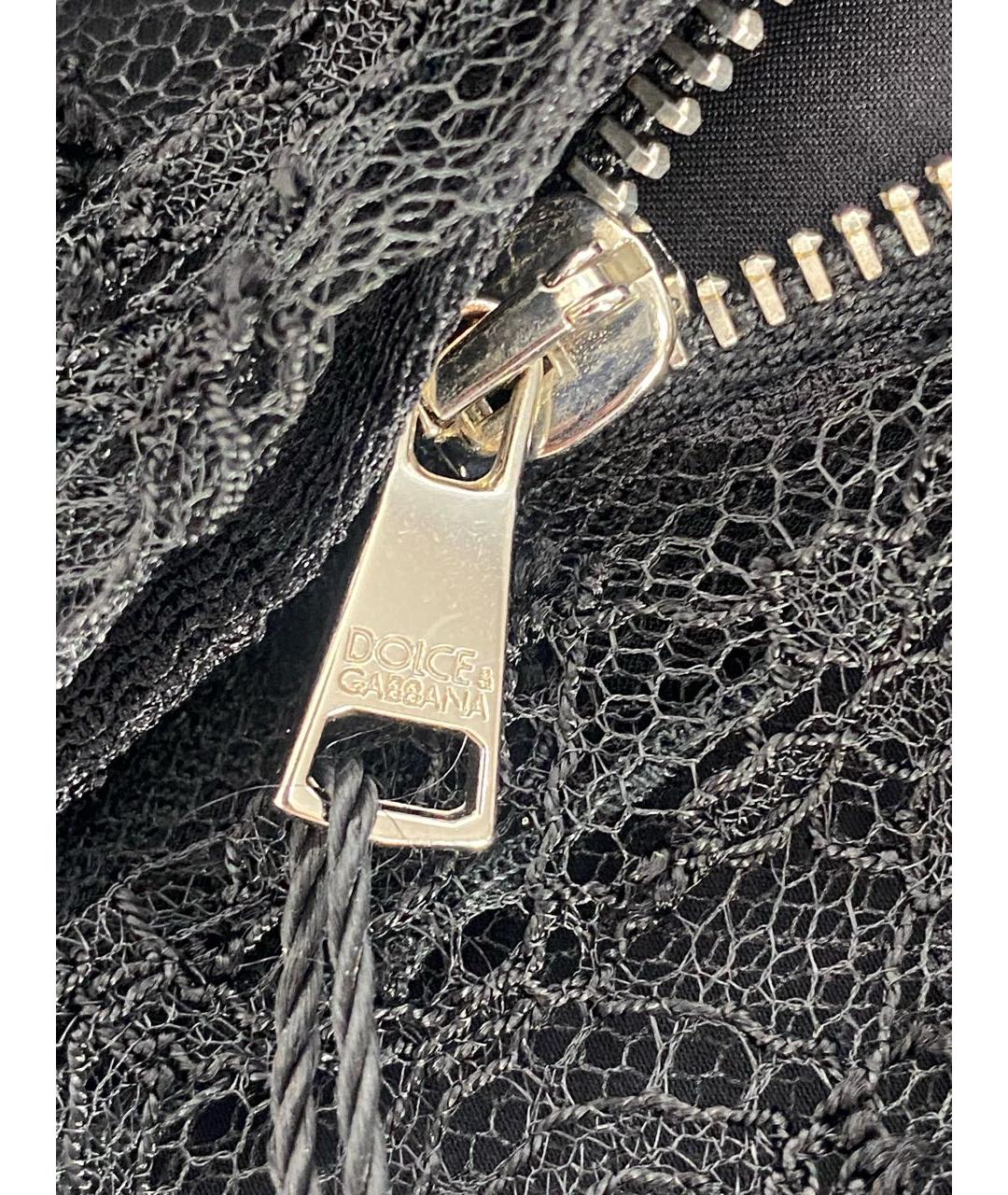 DOLCE&GABBANA Черное полиамидовое вечернее платье, фото 4