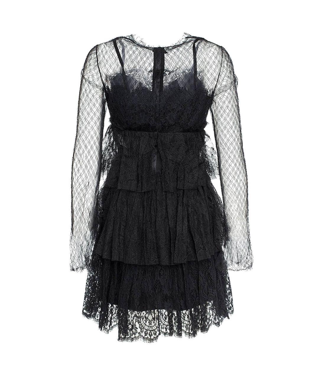 DOLCE&GABBANA Черное полиамидовое вечернее платье, фото 2