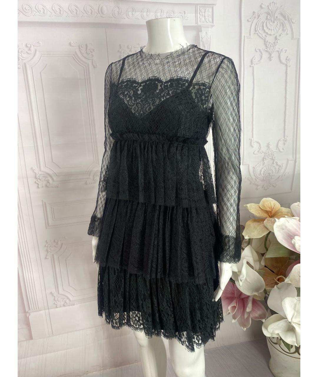 DOLCE&GABBANA Черное полиамидовое вечернее платье, фото 5