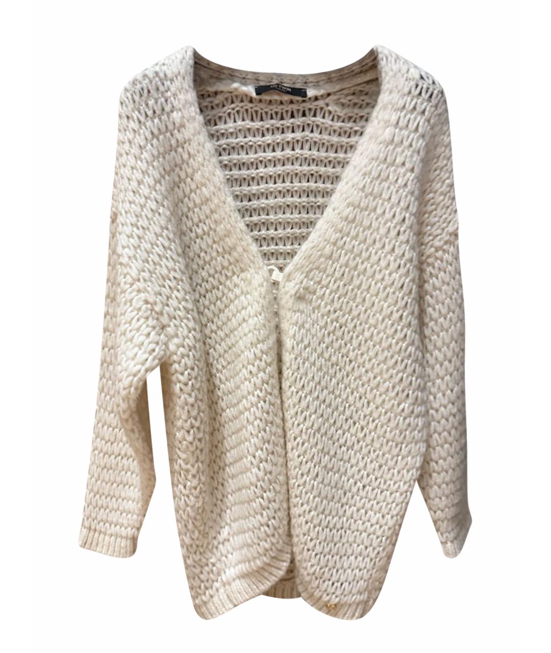 TWIN-SET Белый шерстяной кардиган, фото 1