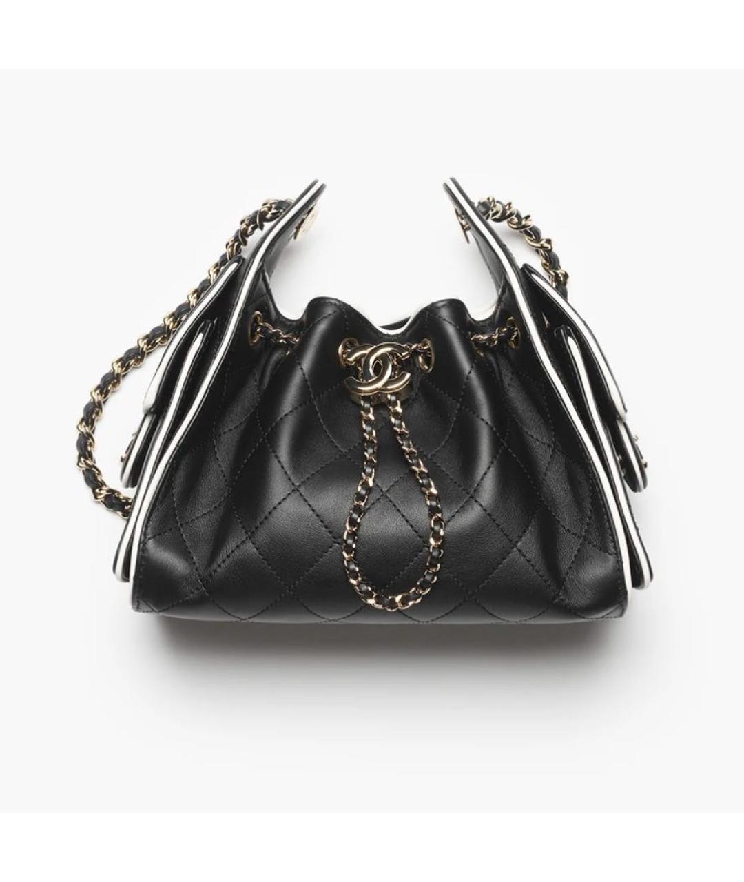 CHANEL Черная кожаная сумка через плечо, фото 7
