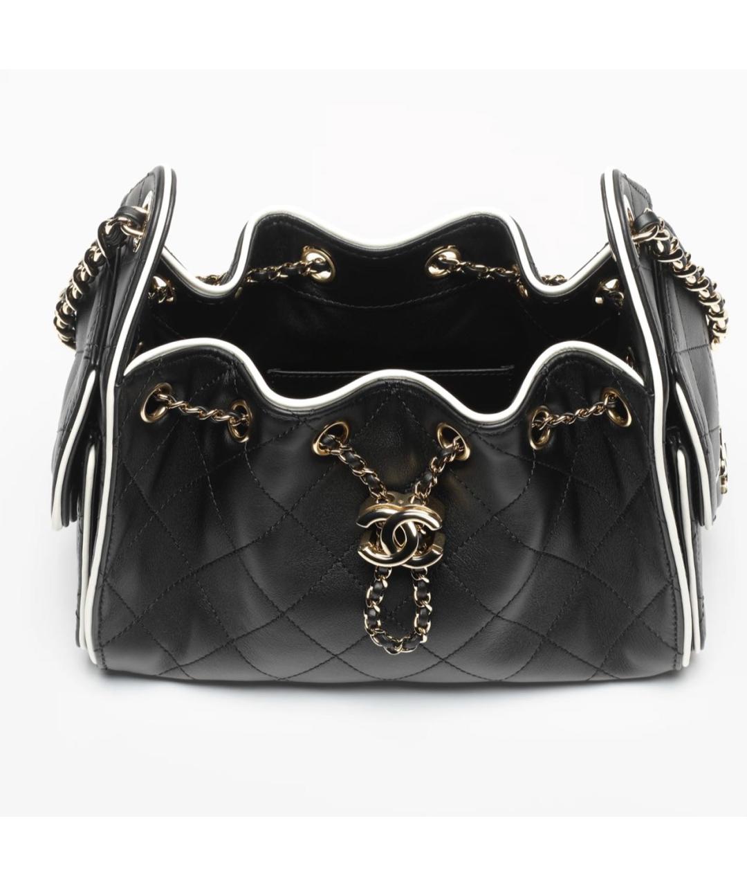 CHANEL Черная кожаная сумка через плечо, фото 4