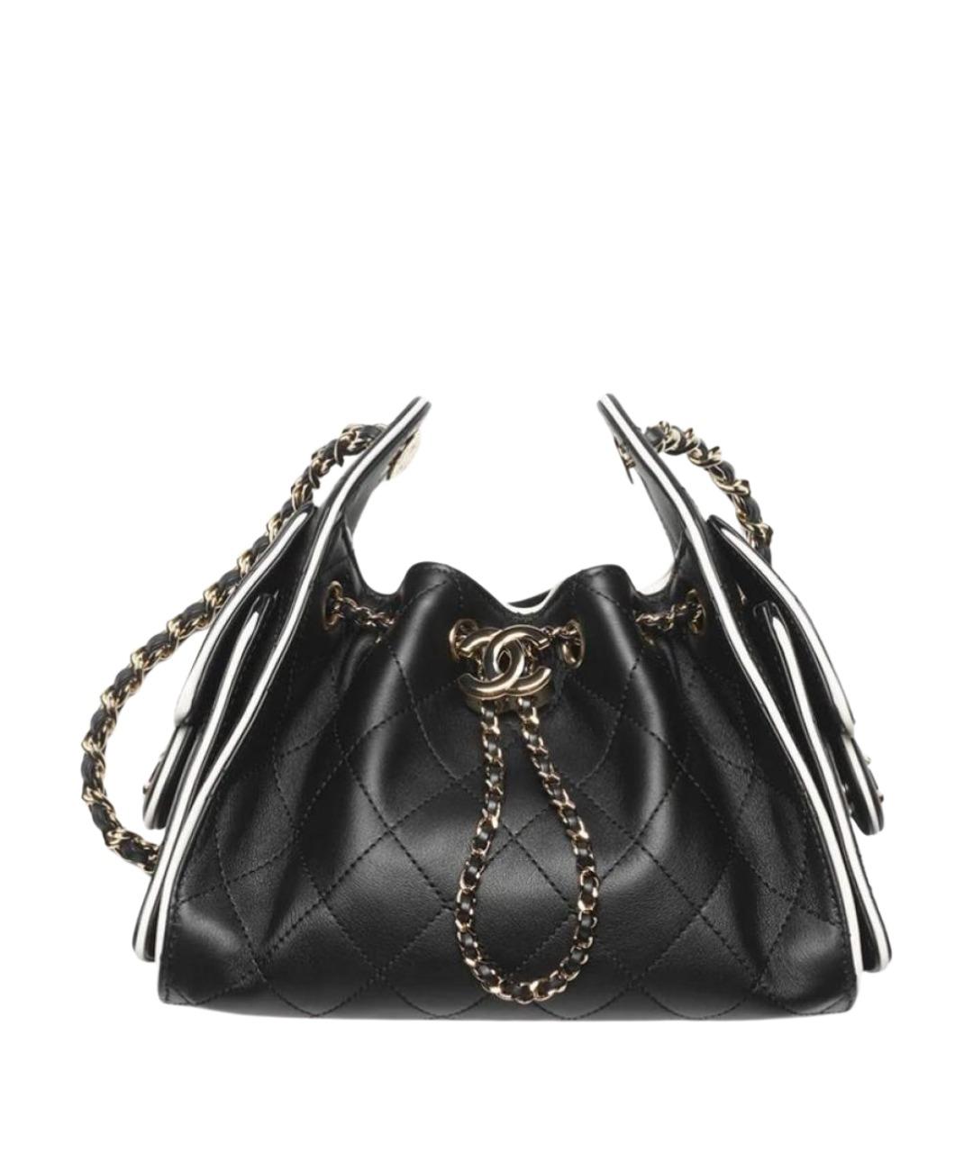 CHANEL Черная кожаная сумка через плечо, фото 1
