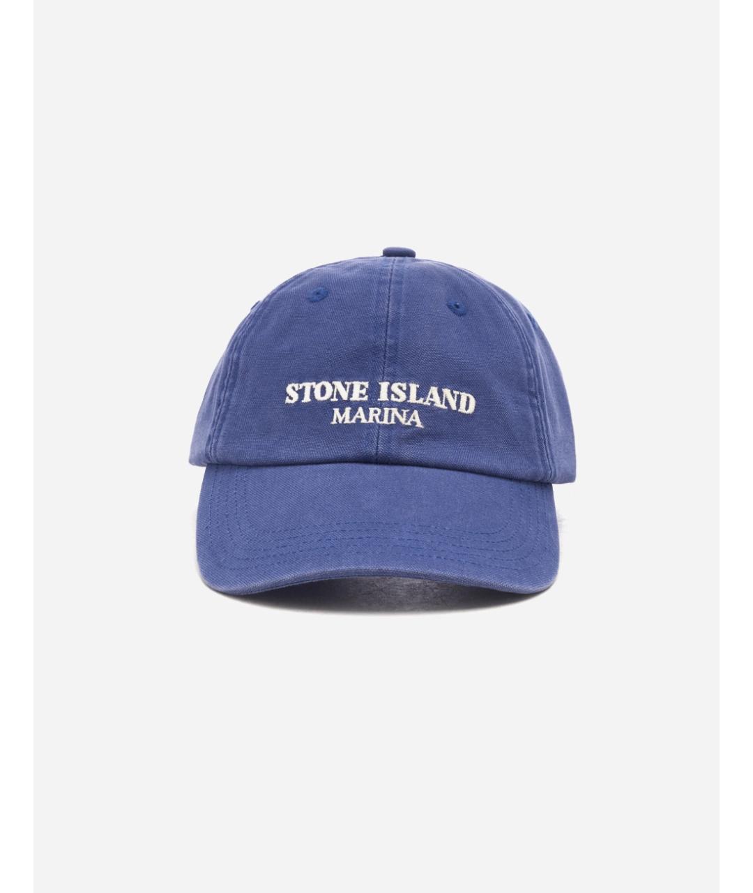 STONE ISLAND Синяя хлопковая кепка/бейсболка, фото 3
