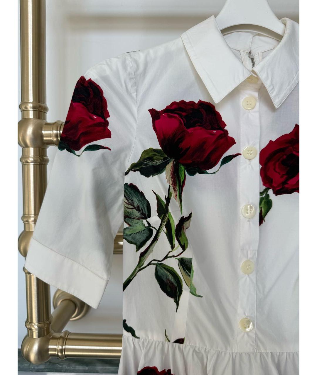 DOLCE&GABBANA Белый хлопковый сарафан, фото 3