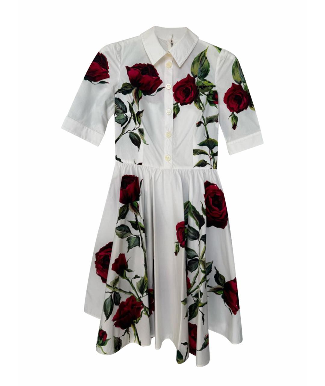 DOLCE&GABBANA Белый хлопковый сарафан, фото 1