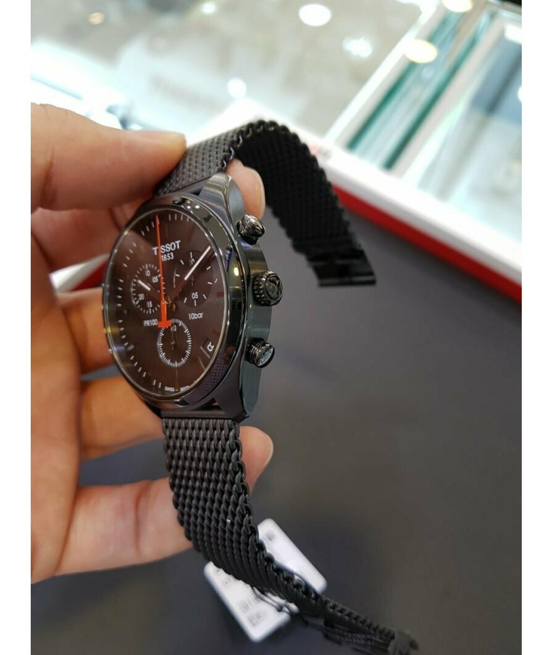 TISSOT Черные стальные часы, фото 5